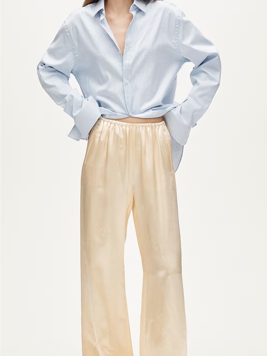 J. Crew Pants - J. Crew Satin Wide-Leg Pants in Luster Charmeuse